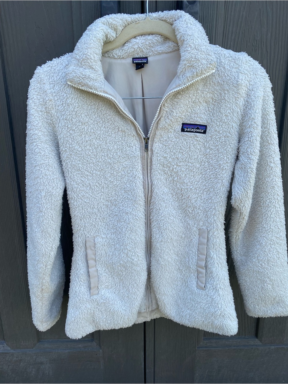 Patagonia Cream Sherpa Fleece Zip Jacket